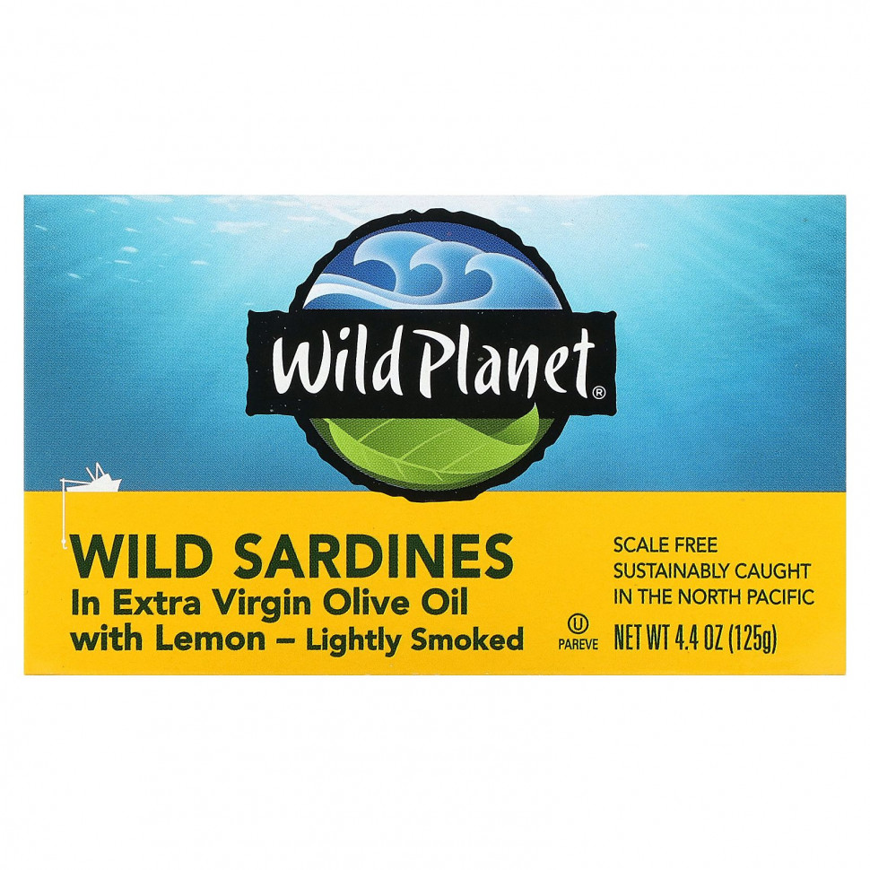 ���� ������ (Iherb) Wild Planet, ������� ������ ����� � ���������������� ��������� ����� ������� ��������, � �������, 125 � (4,4 �����), ������ �� 720 ���