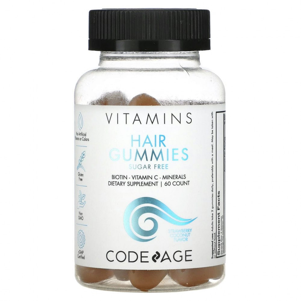 ���� ������ (Iherb) Codeage, ��������, ����������� �������� ��� �����, ��� ������, ������, ������� C, ��������, �������� � �����, 60 ��., ������ �� 4470 ���