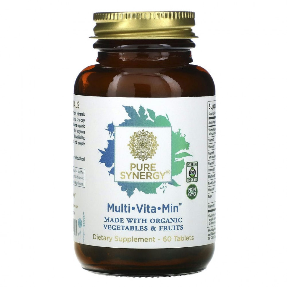 ���� ������ (Iherb) Pure Synergy, Multi Vita Min, ��������������, 60 ��������, ������ �� 7550 ���