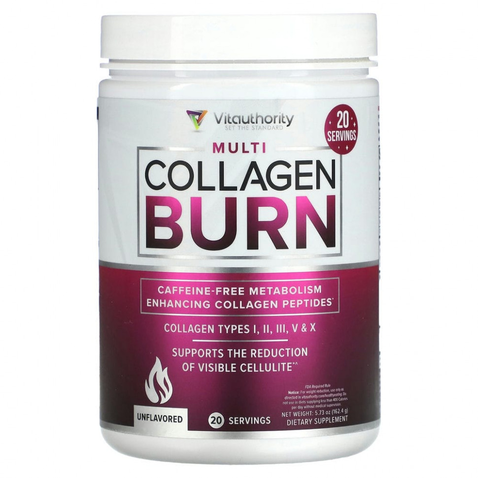 ���� ������ (Iherb) Vitauthority, Multi Collagen Burn, ��� �������, 162,4 � (5,73 �����), ������ �� 6140 ���