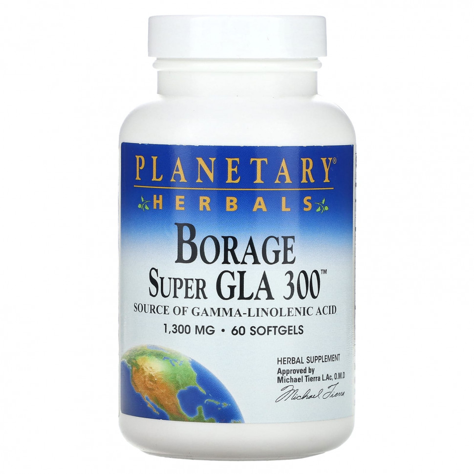 ���� ������ (Iherb) Planetary Herbals, Super GLA 300 �� ���������, 1300 ��, 60 ������ ��������, ������ �� 4710 ���