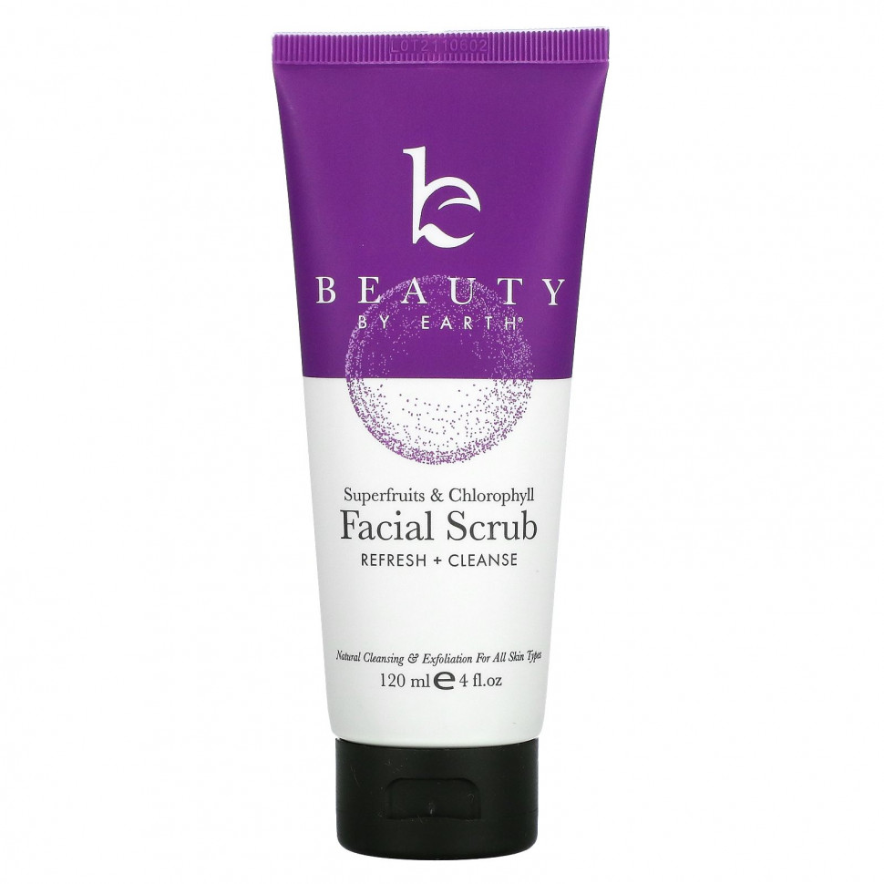 ���� ������ (Iherb) Beauty By Earth, Superfruits & Chlorophyll Facial Scrub, 4 fl oz (120 ml), ������ �� 3230 ���
