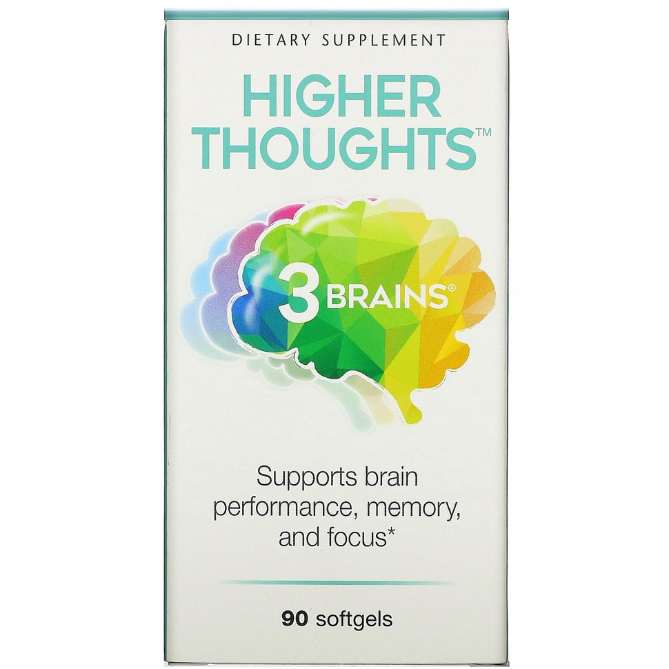 ���� ������ (Iherb) Natural Factors, 3 Brains, Higher Thoughts, ������� ��� ��������� ������ �����, 90 ������, ������ �� 3300 ���
