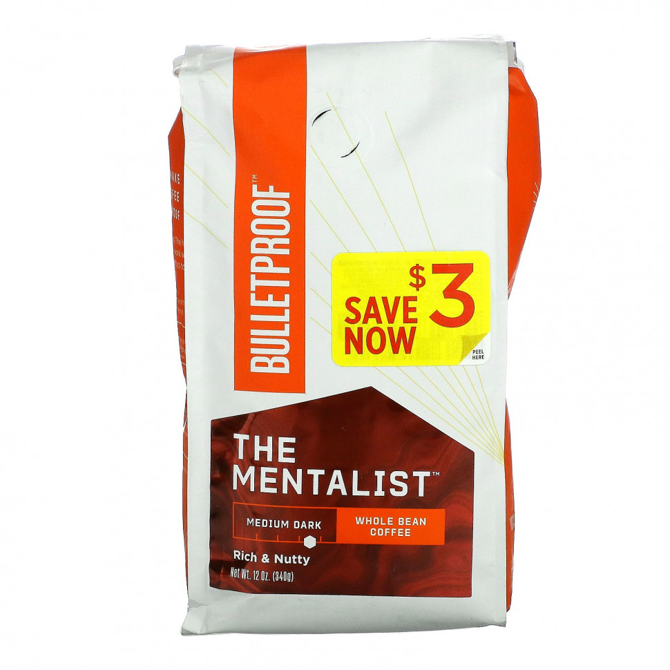 ���� ������ (Iherb) BulletProof, The Mentalist, ����, ������� �����, ������-������ �������, 340 � (12 �����), ������ �� 3790 ���
