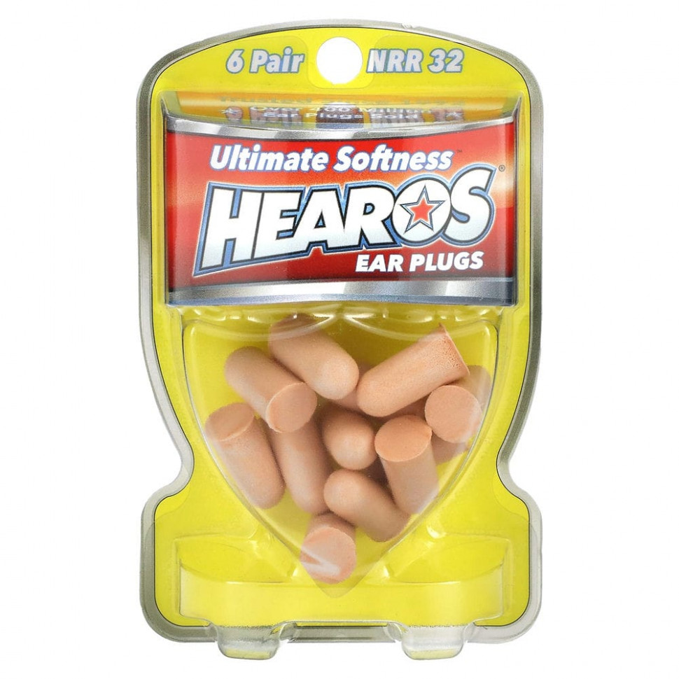 ���� ������ (Iherb) Hearos, ������, Ultimate Softness, High, NRR 32, 6 ���, ������ �� 670 ���