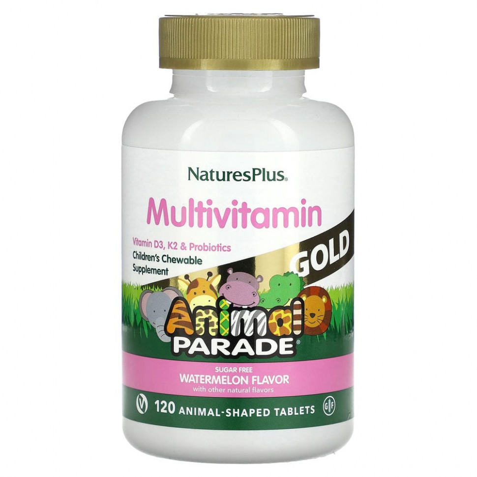 ���� ������ (Iherb) NaturesPlus, Source of Life Animal Parade Gold, ����������� ���������������� ������� � ��������������� ��� �����, �� ������ ������, 120 �������� � ����� ��������, ������ �� 4630 ���