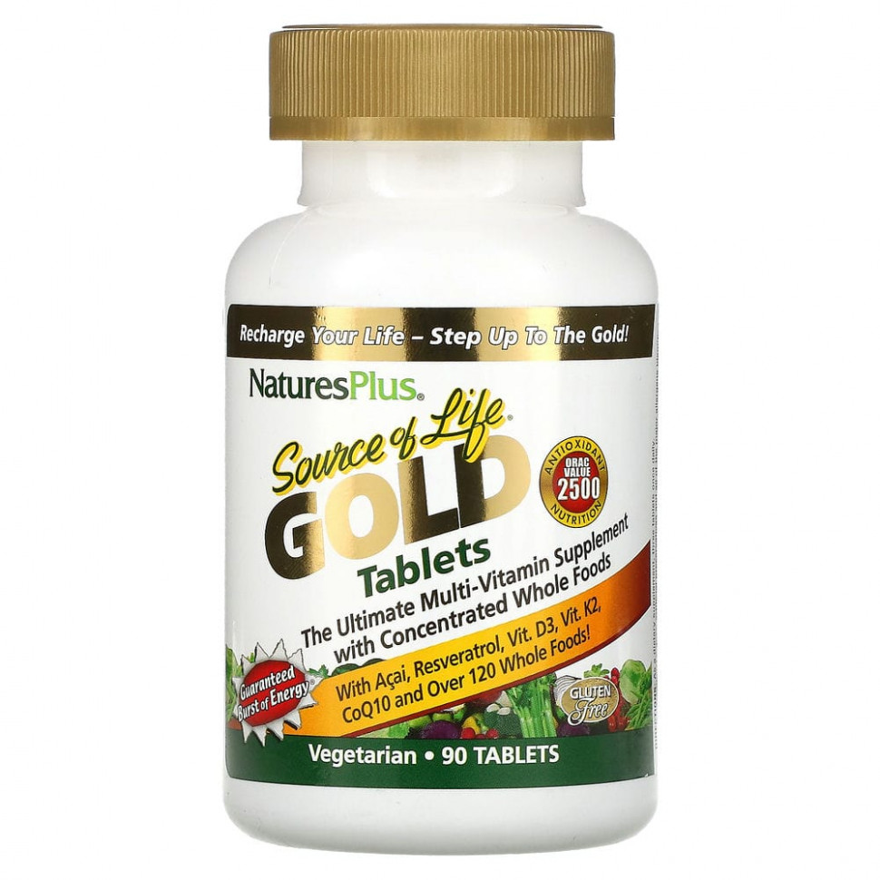 ���� ������ (Iherb) NaturesPlus, Source of Life Gold, The Ultimate Multi-Vitamin Supplement, 90 ��������, ������ �� 7840 ���