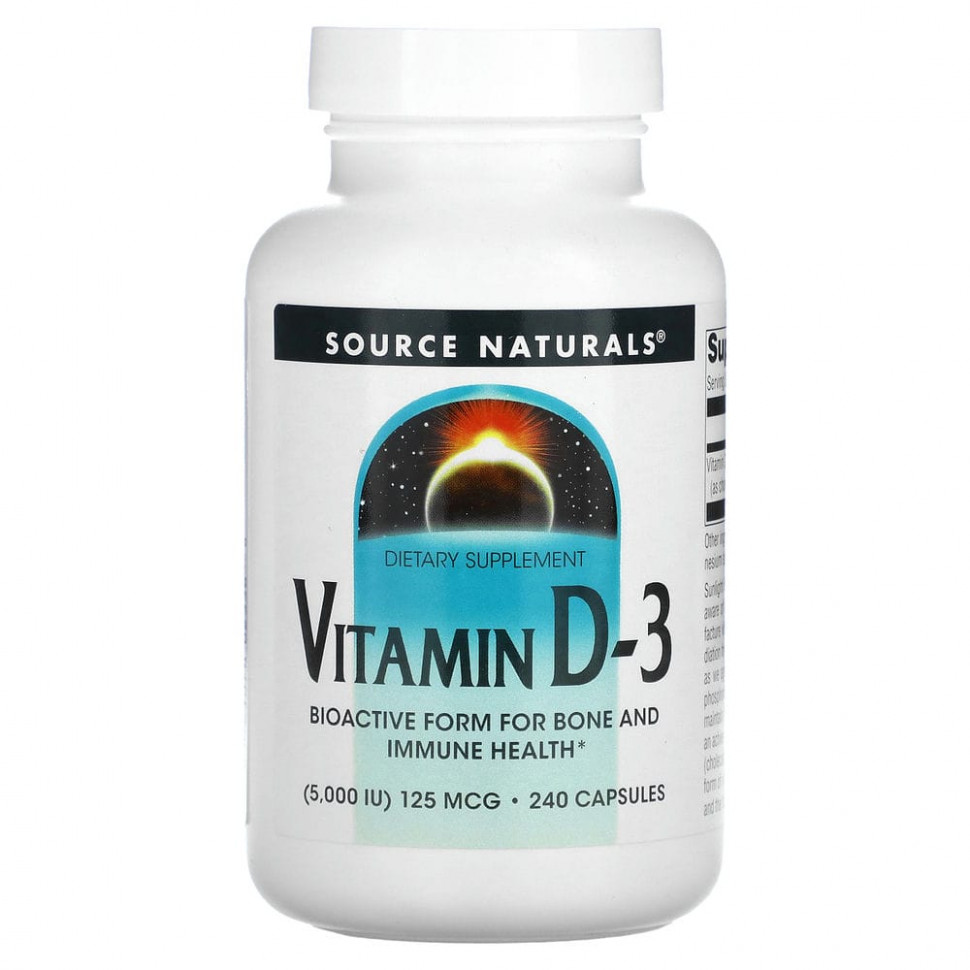 ���� ������ (Iherb) Source Naturals, ������� D-3, 5000 ��, 240 ������, ������ �� 2970 ���