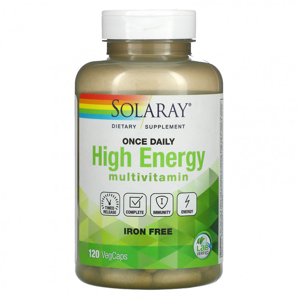 ���� ������ (Iherb) Solaray, Once Daily High Energy, Multi-Vita-Min, ��� ������, 120 ������, ������ �� 4620 ���