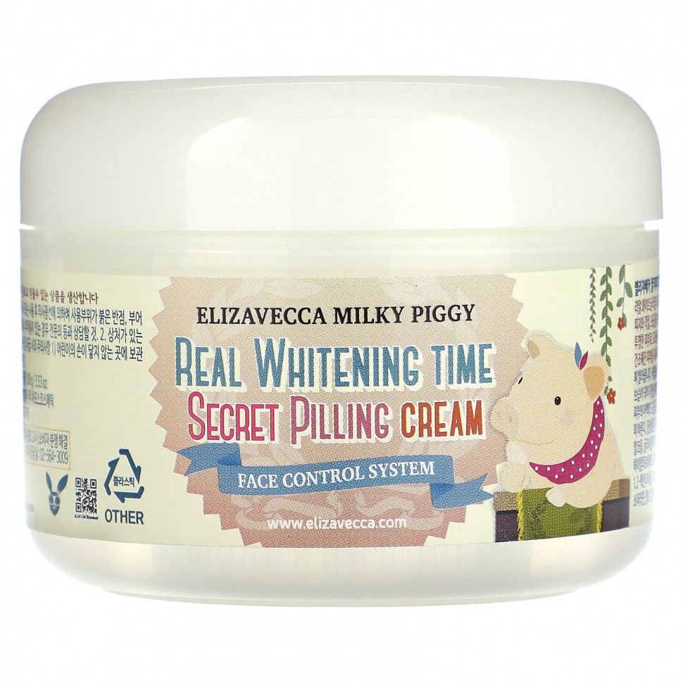���� ������ (Iherb) Elizavecca, Milky Piggy, Secret Pilling Cream, ���� ��� ������� ���� ����, 100 � (3,53 �����), ������ �� 2580 ���