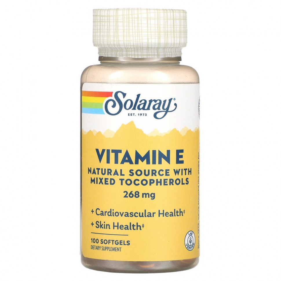 ���� ������ (Iherb) Solaray, ������� E, 268 �� (400 ��), 100 ������, ������ �� 2990 ���