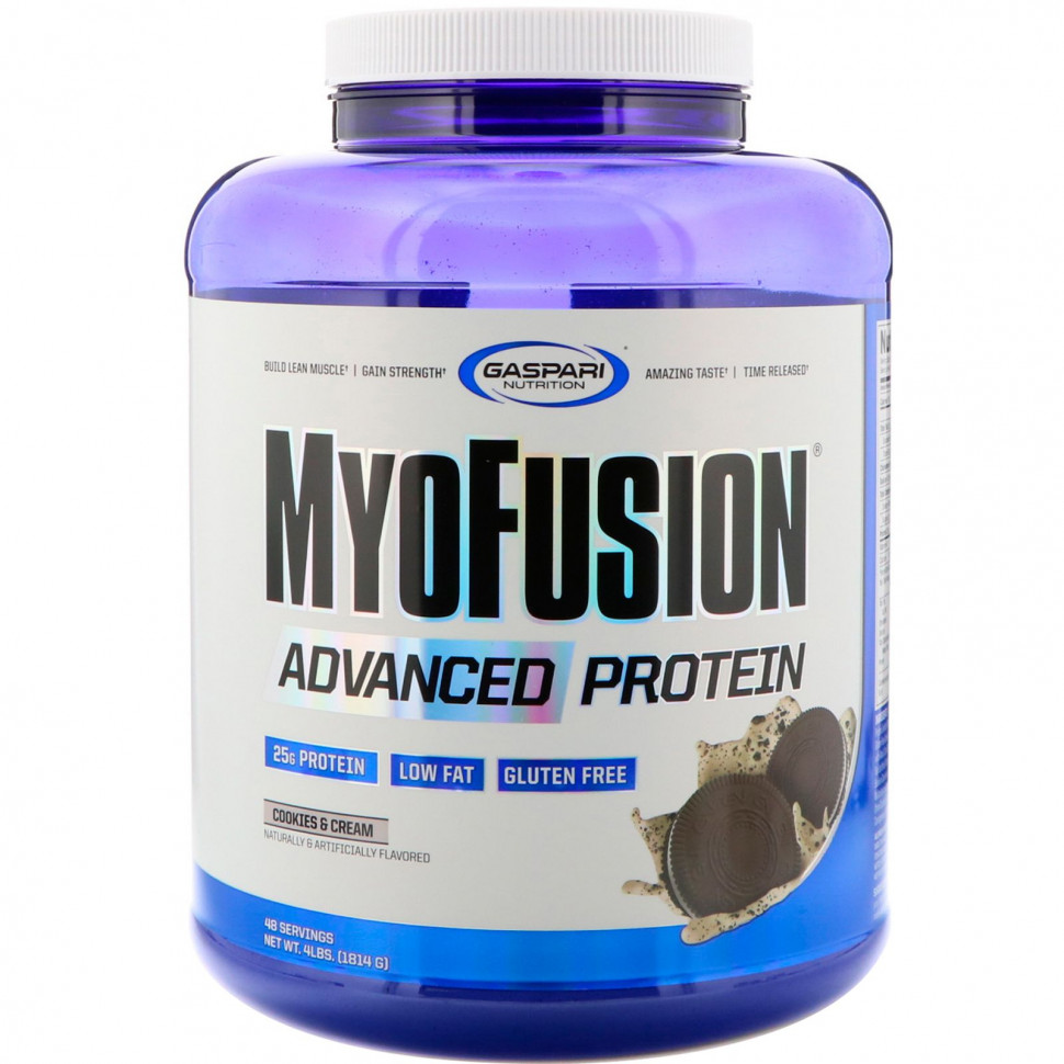 ���� ������ (Iherb) Gaspari Nutrition, MyoFusion Advanced, �������, ������� � ������, 1814 � (4 �����), ������ �� 11800 ���