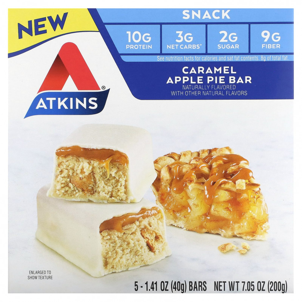 ���� ������ (Iherb) Atkins, Snack, �������� � ����������� � �������� �������, 5 ���������� �� 40 � (1,41 �����), ������ �� 1950 ���