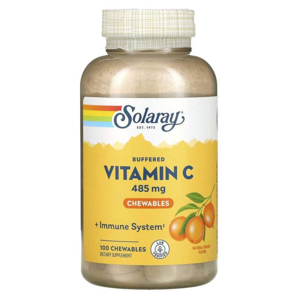 ���� ������ (Iherb) Solaray, ����������� �������� � �������������� ��������� C, ����������� ������������ ����������, 500 ��, 100 ��., ������ �� 2500 ���
