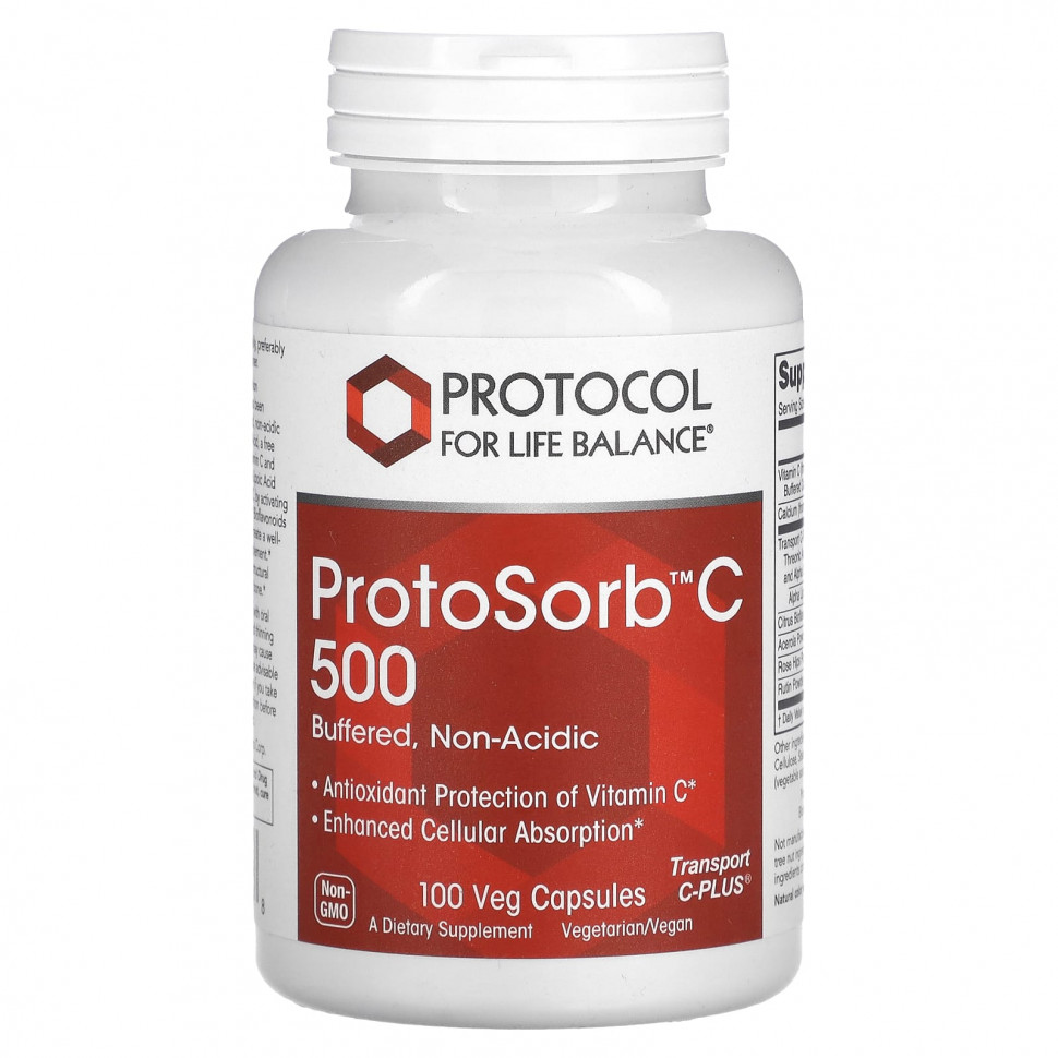 ���� ������ (Iherb) Protocol for Life Balance, ProtoSorbC 500`` 100 ������������ ������, ������ �� 3310 ���