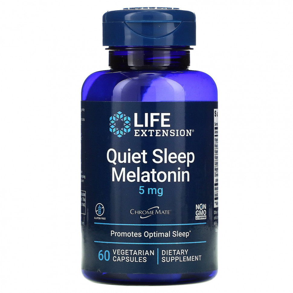 ���� ������ (Iherb) Life Extension, Quiet Sleep, ���������, 5 ��, 60 ������������ ������, ������ �� 2080 ���