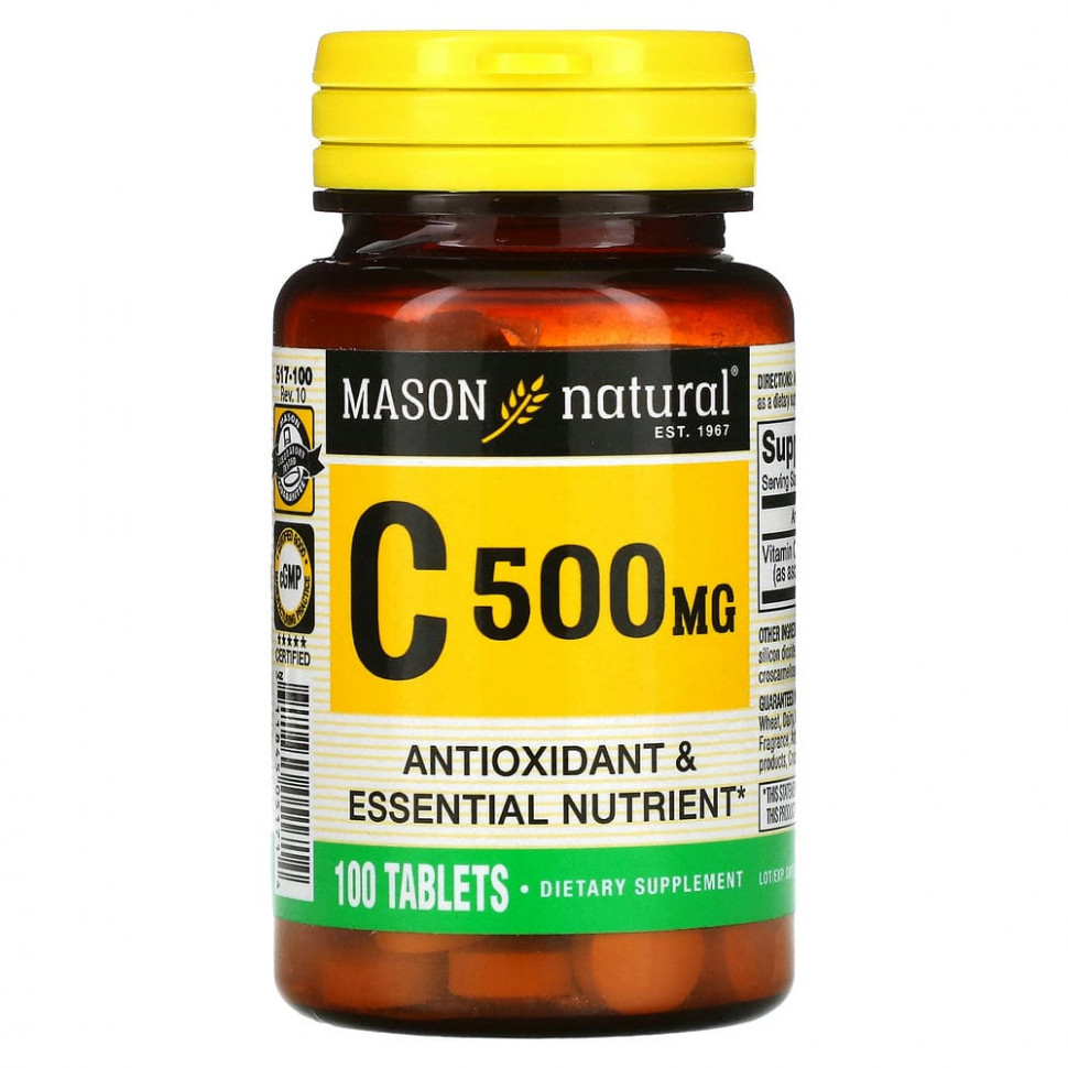 ���� ������ (Iherb) Mason Natural, ������� C, 500 ��, 100 ��������, ������ �� 950 ���