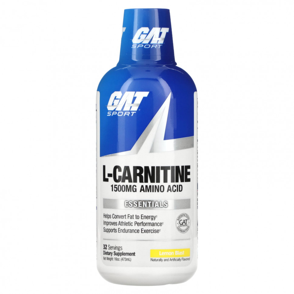 ���� ������ (Iherb) GAT, L-��������, ������������, �������� �����, 1500 ��, 473 �� (16 �����), ������ �� 4430 ���