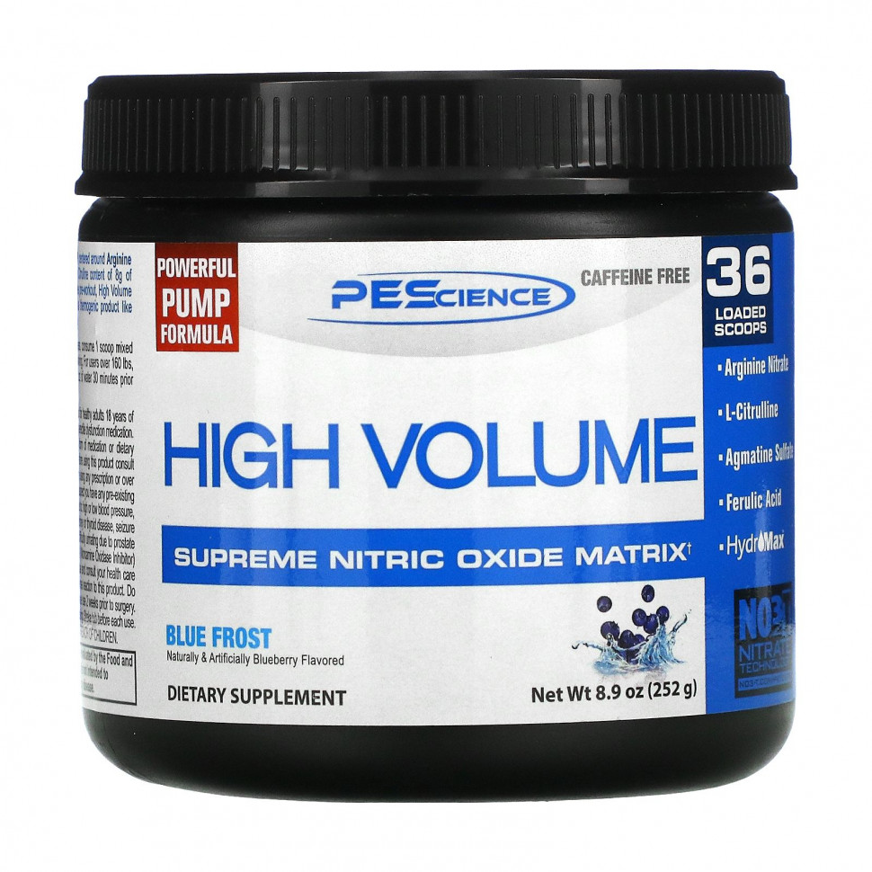 ���� ������ (Iherb) PEScience, High Volume, Supreme Nitric Oxide Matrix, Blue Frost, 252 � (8,9 �����), ������ �� 6010 ���