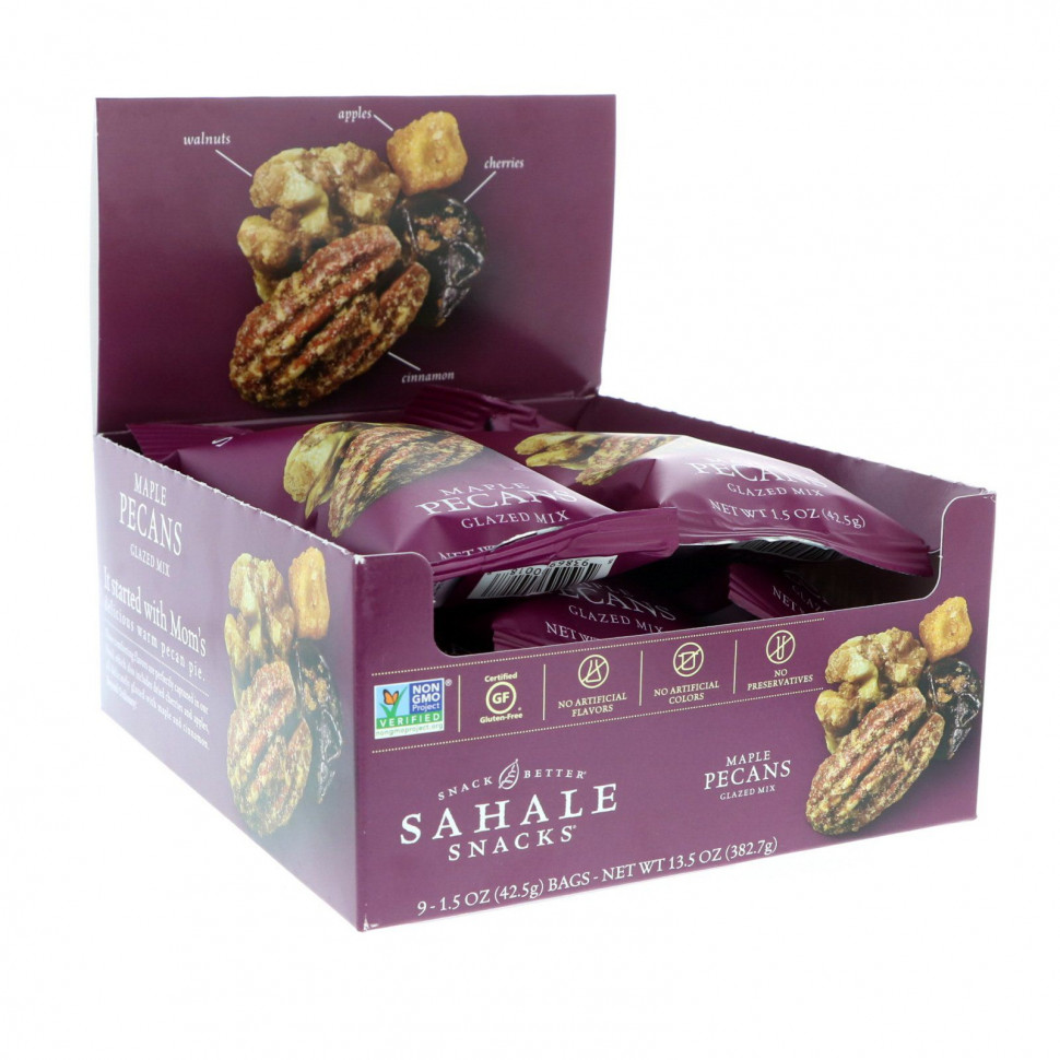 ���� ������ (Iherb) Sahale Snacks, ������������� ��������, �������� ����� � �����, 9 ��������, 1,5 ����� (42,5 �), ������ �� 4170 ���