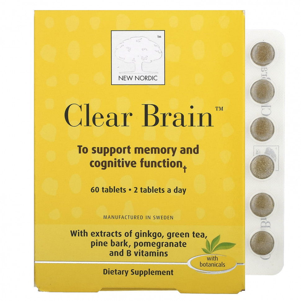 ���� ������ (Iherb) New Nordic US Inc, Clear Brain, 60 ��������, ������ �� 5070 ���