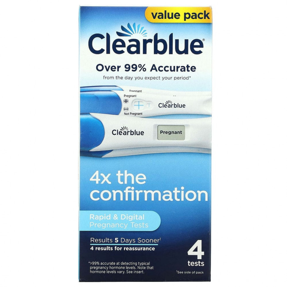 ���� ������ (Iherb) Clearblue, ������� � �������� ����� �� ������������, 4 �����, ������ �� 5200 ���