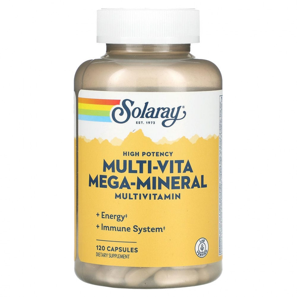 ���� ������ (Iherb) Solaray, High Potency Multi-Vita Mega-Mineral, ��������������, 120 ������, ������ �� 3270 ���