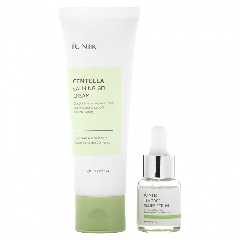 ���� ������ (Iherb) iUNIK, Centella Edition Skin Care Set, Cream & Mini Serum, 2 Piece Set, ������ �� 3480 ���