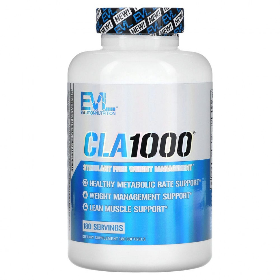 ���� ������ (Iherb) EVLution Nutrition, CLA1000, ������� ��� ��������� ���� ��� ������������, 180 ������, ������ �� 3800 ���