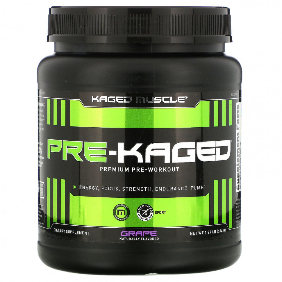 ���� ������ (Iherb) Kaged Muscle, PRE-KAGED, ����������������� ������� ������������ ��������, �� ������ ���������, 574 � (1,27 �����), ������ �� 8260 ���