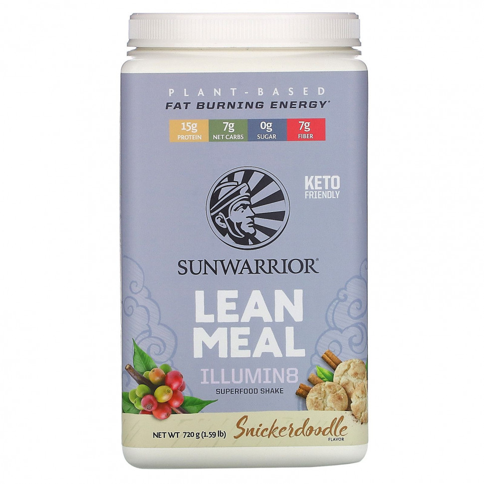 ���� ������ (Iherb) Sunwarrior, Illumin8 Lean Meal, Snickerdoodle, 720 � (1,59 �����), ������ �� 7130 ���