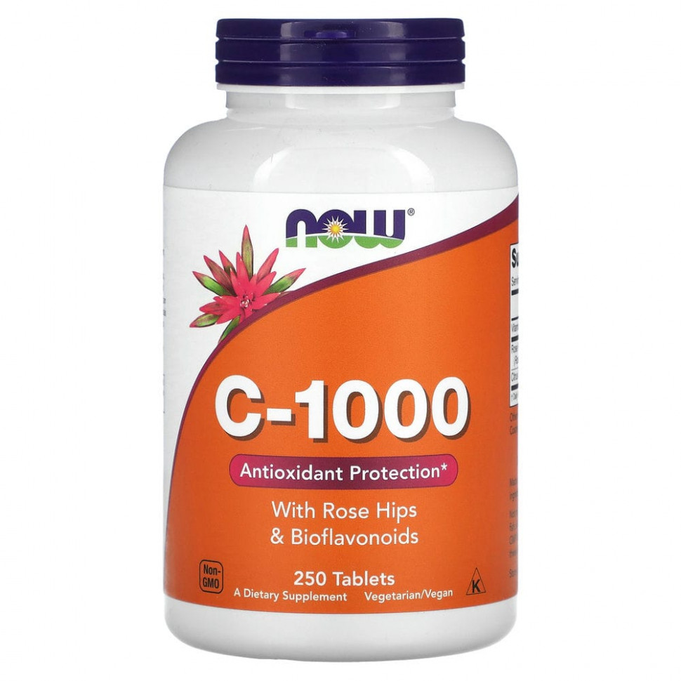 ���� ������ (Iherb) NOW Foods, C-1000, � ���������� � ���������������, 250 ��������, ������ �� 3820 ���