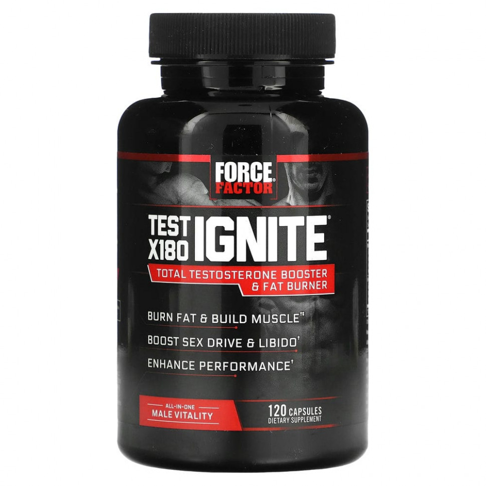 ���� ������ (Iherb) Force Factor, Test X180 Ignite, ������ ���������� ������������ � ��������� ����, 120 ������, ������ �� 7000 ���