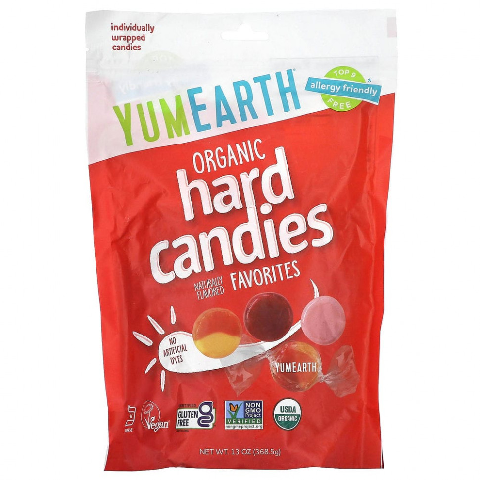 ���� ������ (Iherb) YumEarth, ������������ �������, ������� ������, 368,5 �, ������ �� 2470 ���