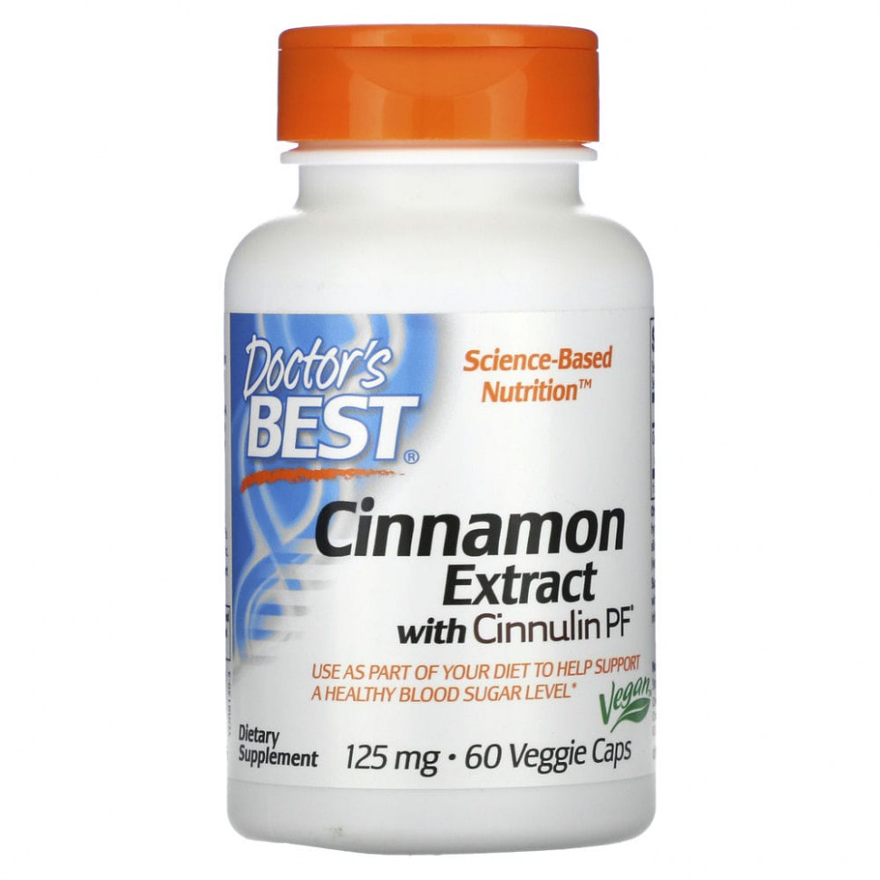 ���� ������ (Iherb) Doctor's Best, �������� ������ � Cinnulin PF, 125 ��, 60 �������������� ������, ������ �� 2310 ���