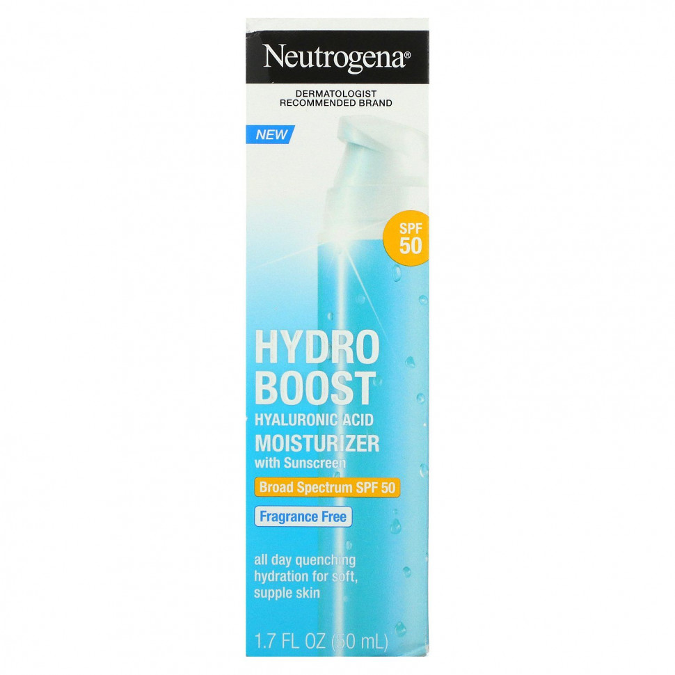 ���� ������ (Iherb) Neutrogena, Hydro Boost, ����������� ���� � ������������ ��������, SPF 50, ��� �������, 50 �� (1,7 ����. �����), ������ �� 4420 ���