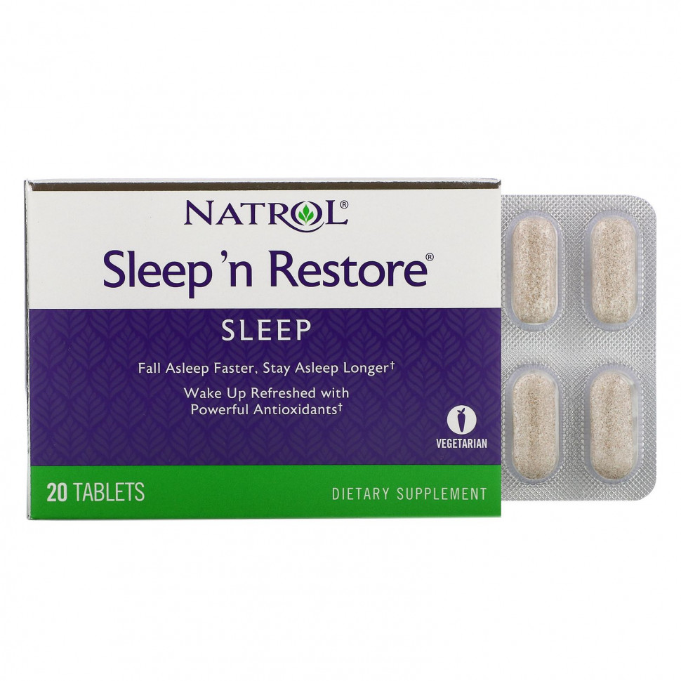 ���� ������ (Iherb) Natrol, Sleep 'n Restore, 20 ��������, ������ �� 1280 ���