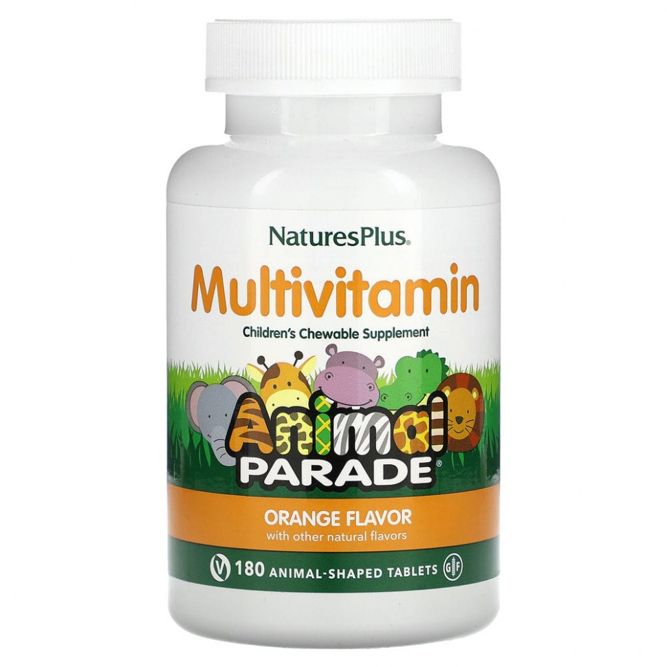 ���� ������ (Iherb) NaturesPlus, Source of Life, Animal Parade, ������� ����������� ������� � ���������������� � ���������������, ����������� ��������, 180 ����������� �������� � ���� ������� ��������, ������ �� 4730 ���