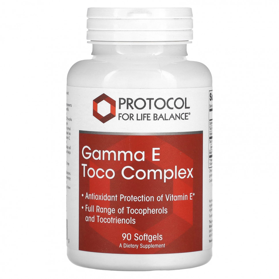 ���� ������ (Iherb) Protocol for Life Balance, Gamma E Toco Complex, 90 ������ ��������, ������ �� 4900 ���