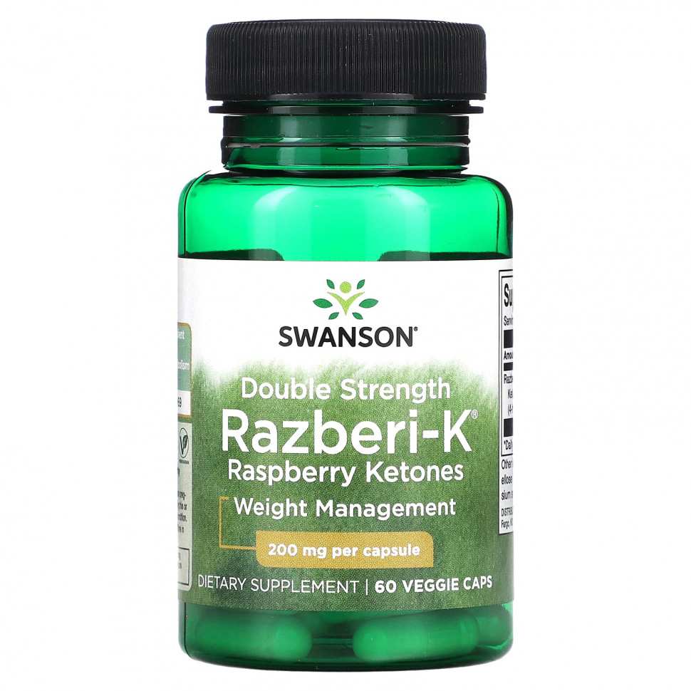 ���� ������ (Iherb) Swanson, Razberi-K ������� ����, ��������� ������, 200 ��, 60 ������������ ������, ������ �� 1320 ���