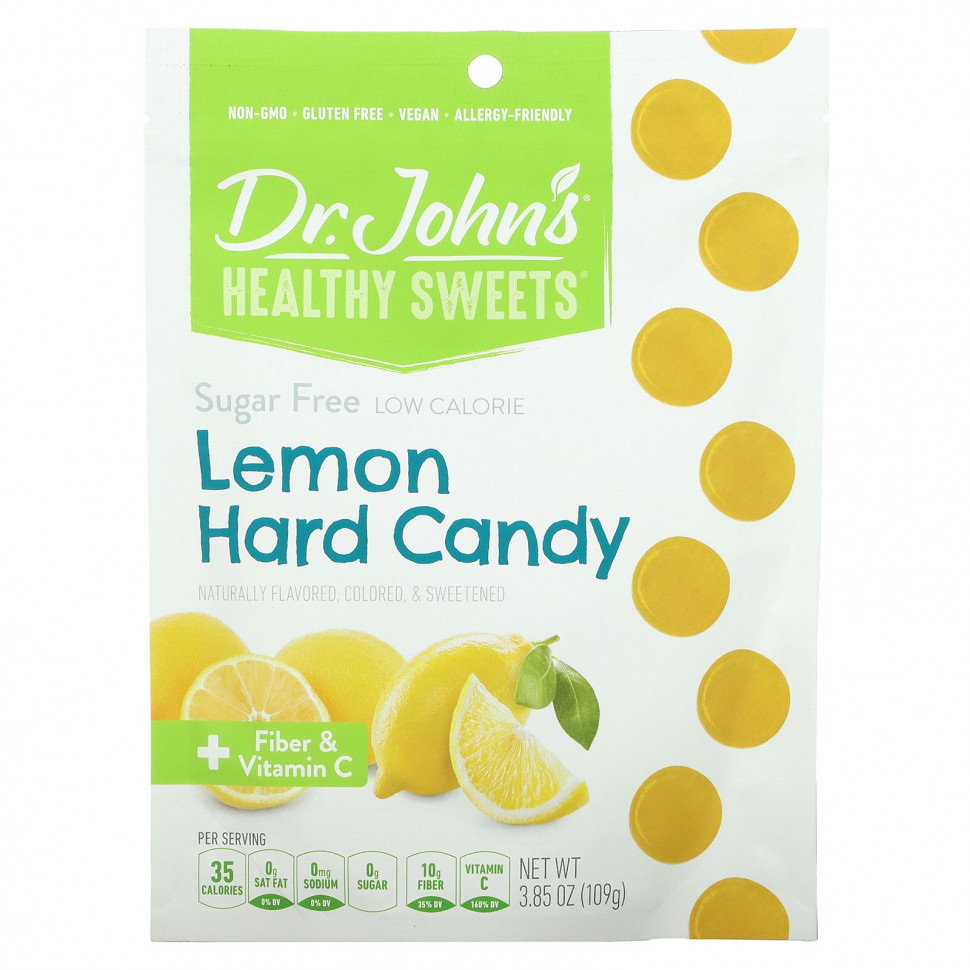 ���� ������ (Iherb) Dr. John's Healthy Sweets, �������� ��������, + ��������� � ������� C, ��� ������, 109 � (3,85 �����), ������ �� 1540 ���