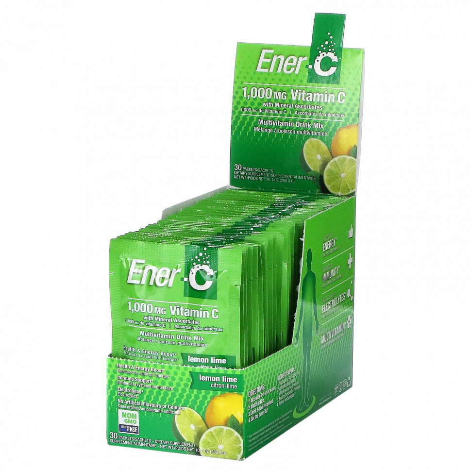 ���� ������ (Iherb) Ener-C, ������� C, ����� ��� ������������� ����������������� ������� �� ������ ����� � ������, 1000 ��, 30 ���������, 9,56 � (0,3 �����) � ������, ������ �� 3300 ���