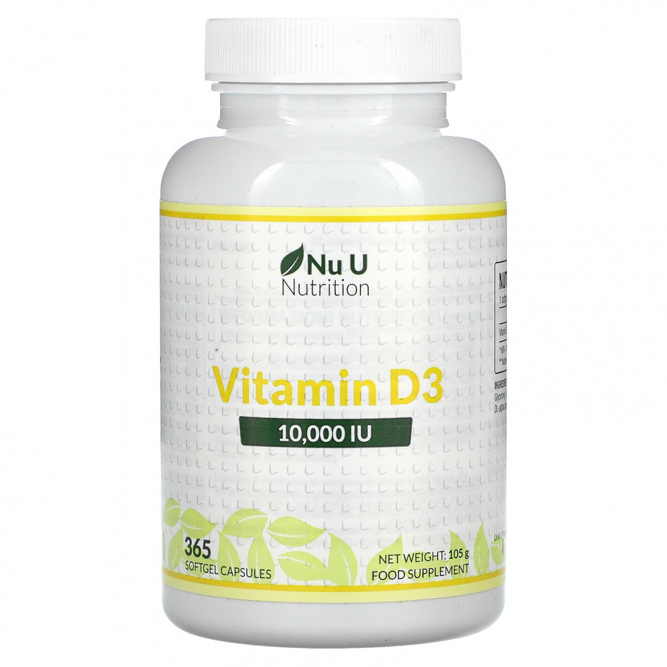 ���� ������ (Iherb) Nu U Nutrition, ������� D3, 10 000 ��, 365 ������ ��������, ������ �� 2840 ���