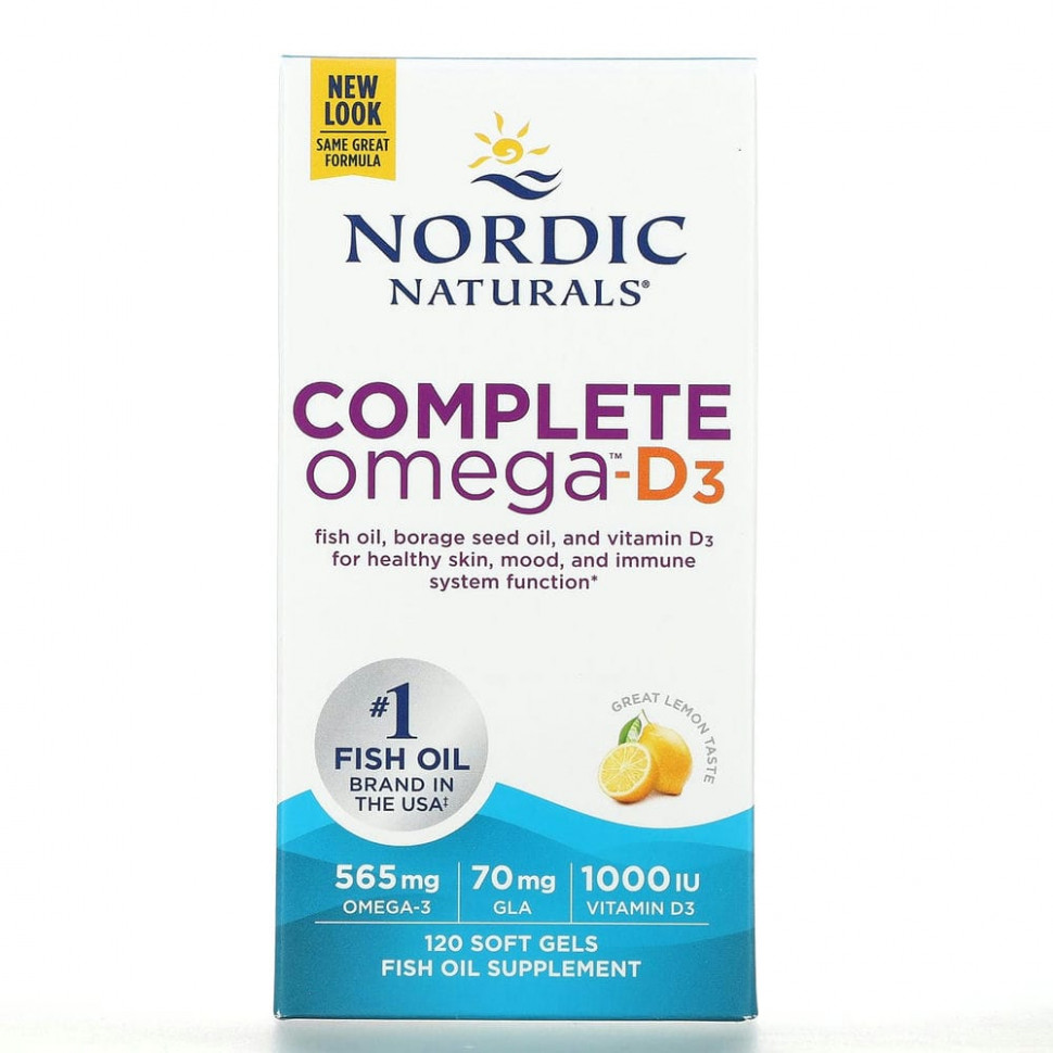 ���� ������ (Iherb) Nordic Naturals, ������ �������� �����-D3, �����, 500 ��, 120 ������, ������ �� 5680 ���