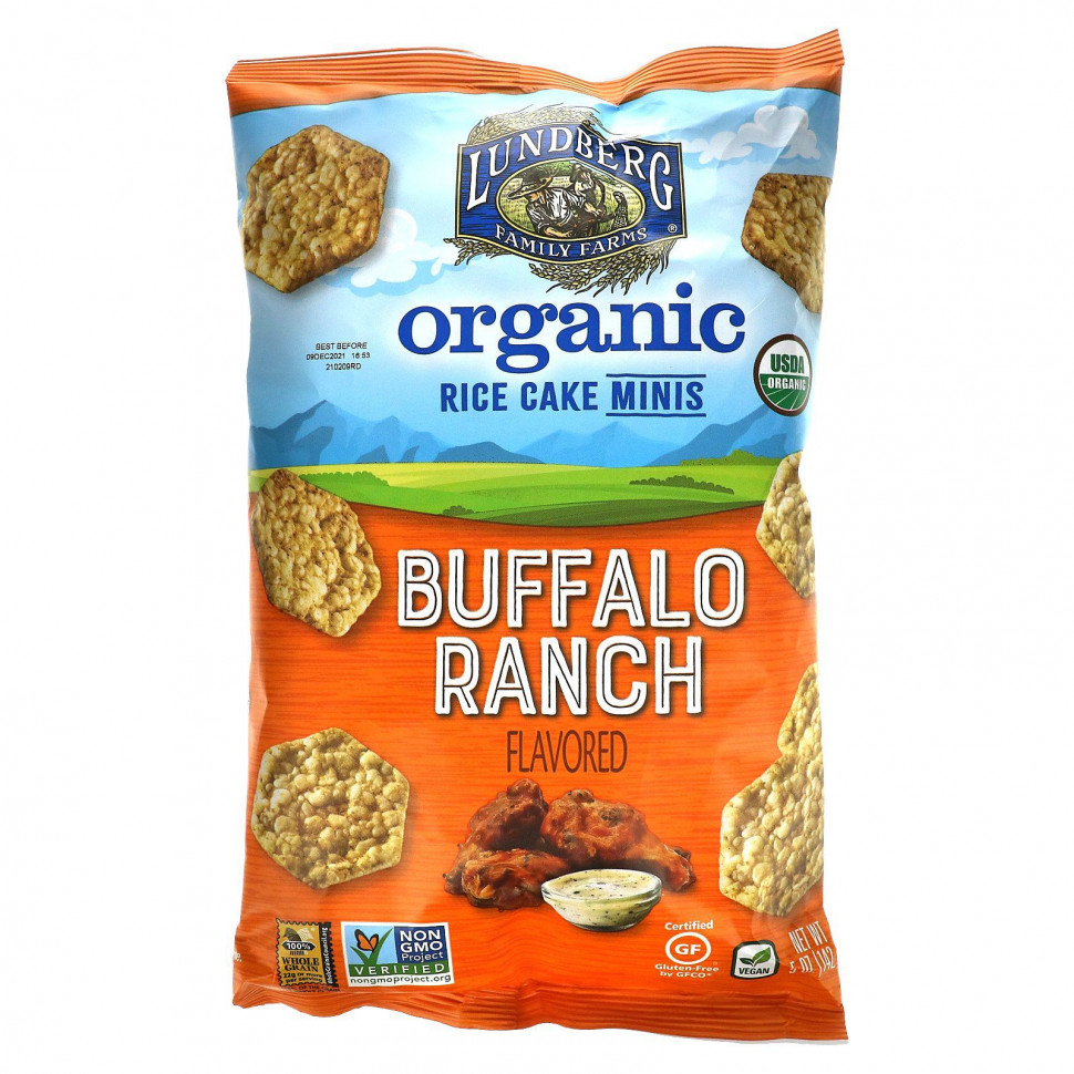 ���� ������ (Iherb) Lundberg, ������������ ������� ���� Minis, Buffalo Ranch, 5 ����� (142 �), ������ �� 1160 ���