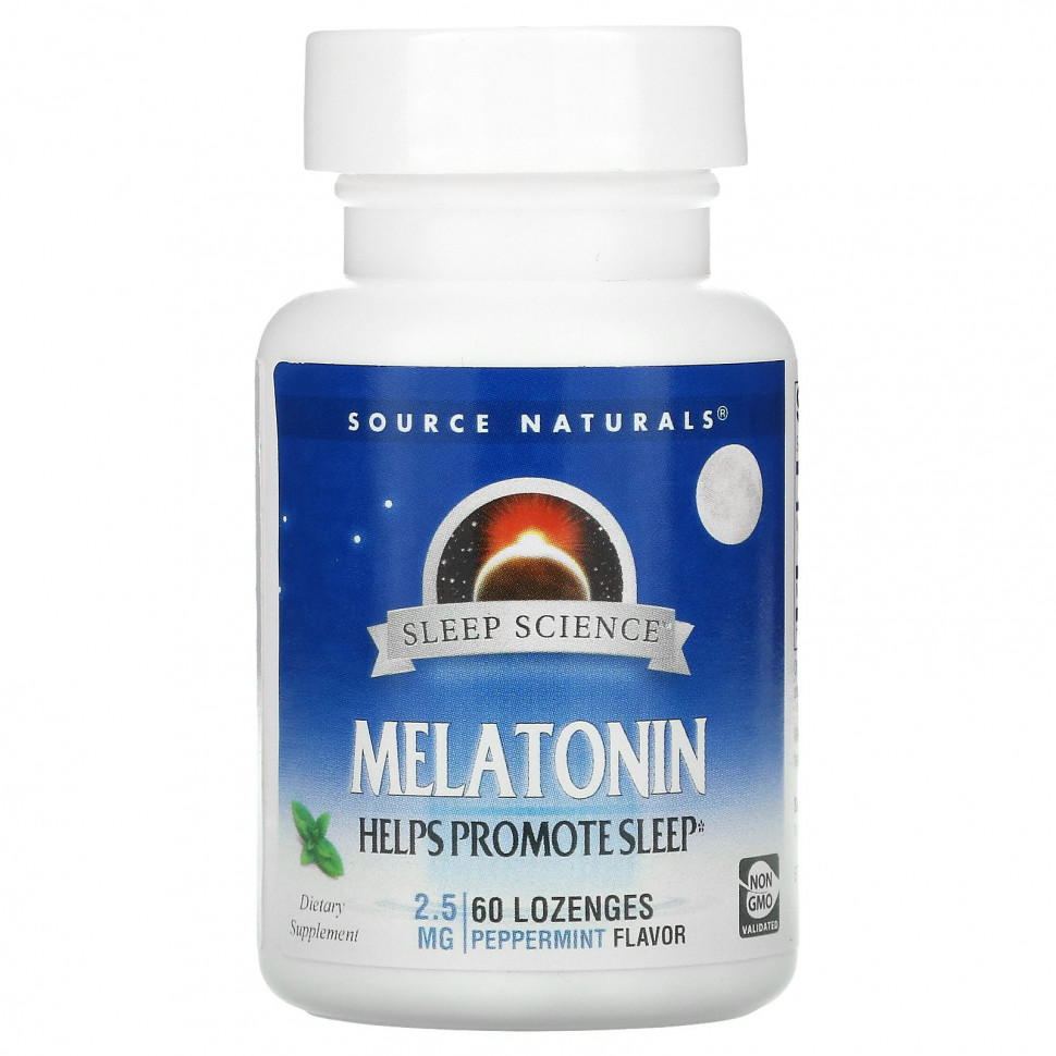 ���� ������ (Iherb) Source Naturals, Sleep Science, ���������, 2,5 ��, 60 ��������, ������ �� 1310 ���