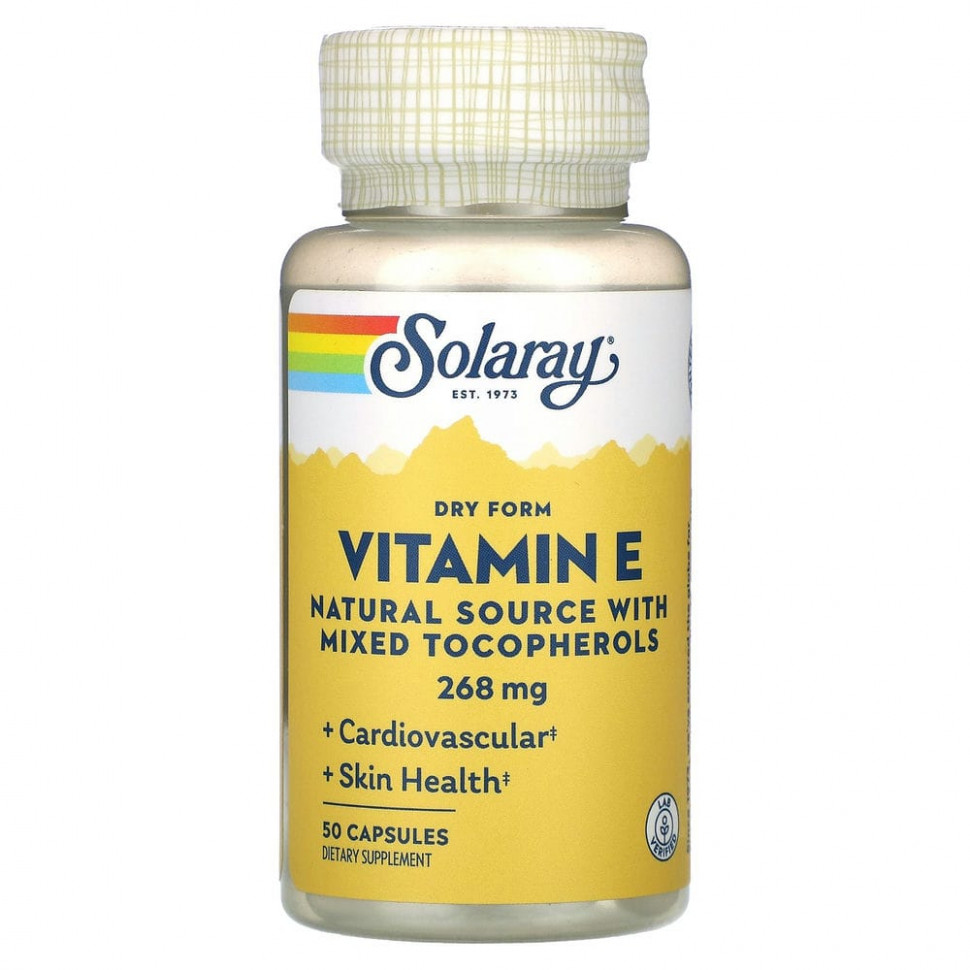 ���� ������ (Iherb) Solaray, ������� E, ����� �����, 268 ��, 50 ������, ������ �� 2010 ���