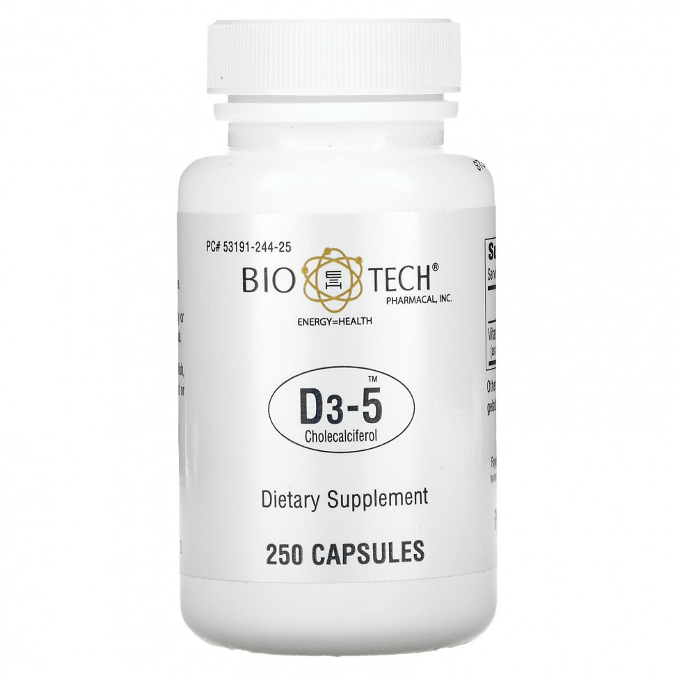 ���� ������ (Iherb) Bio Tech Pharmacal, D3-5 ���������������, 250 ������, ������ �� 3190 ���