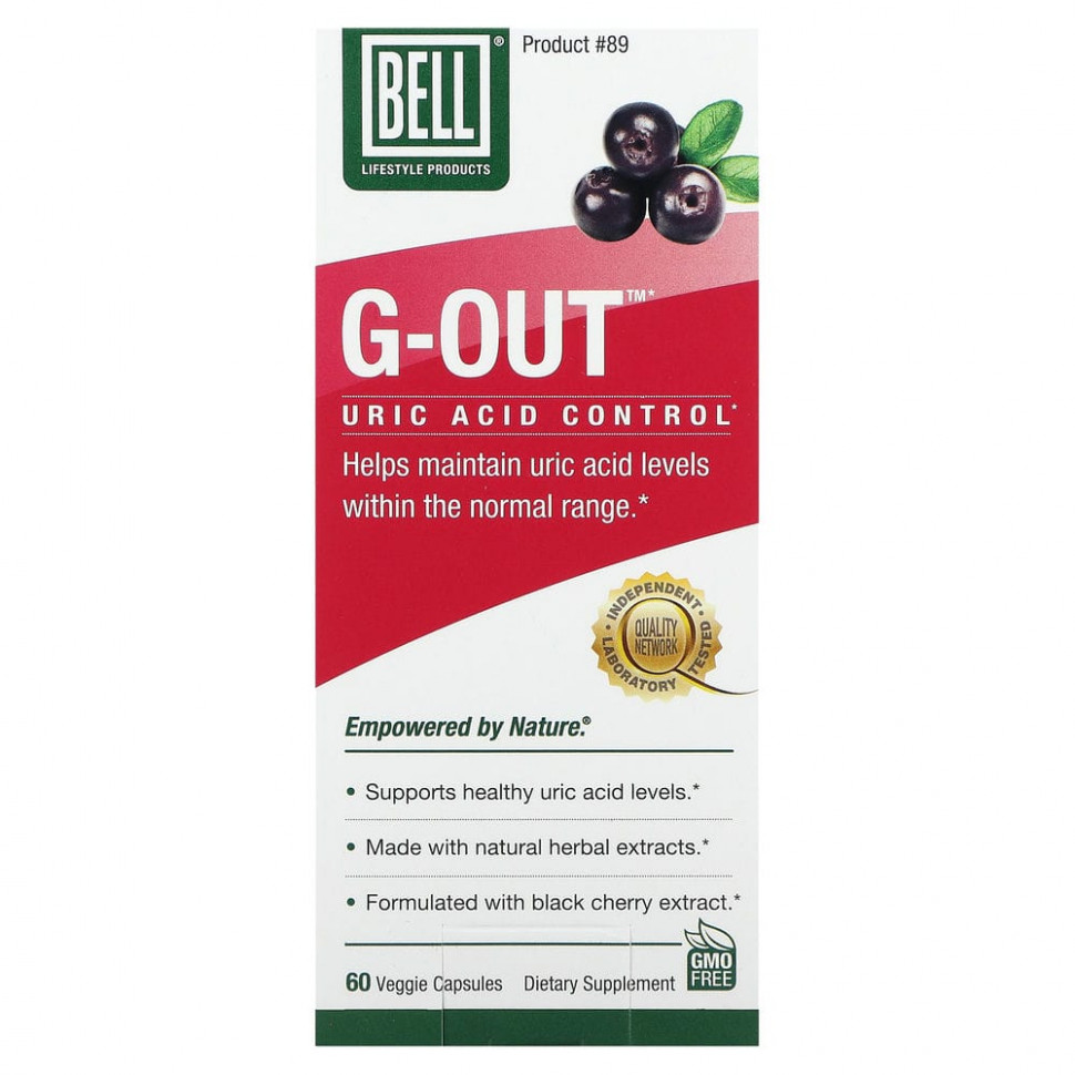 ���� ������ (Iherb) Bell Lifestyle, G-Out, �������� ������ ������� �������, 60 ������������ ������, ������ �� 4590 ���