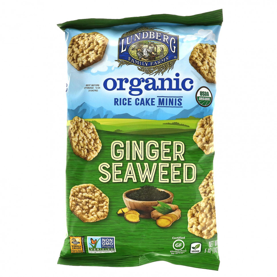 ���� ������ (Iherb) Lundberg, Organic Rice Cake Minis, ������� ��������� � �������, 142 � (5 �����), ������ �� 1160 ���
